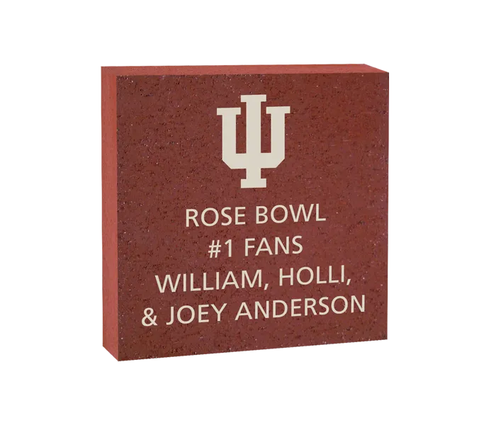 [ROSE 8X8 LOGO BRICK] 8x8 Indiana University Logo Brick (Paver)