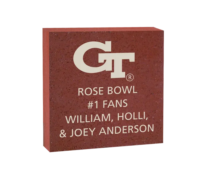[ROSE 8X8 LOGO BRICK] 8x8 Georgia Tech University Logo Brick (Paver)