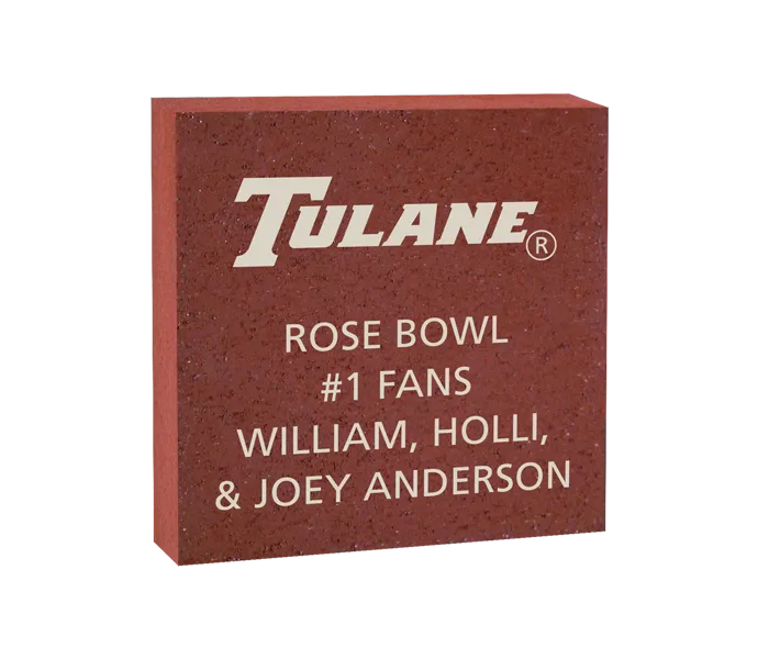 [ROSE 8X8 LOGO BRICK] 8x8 Tulane University Logo Brick (Paver)