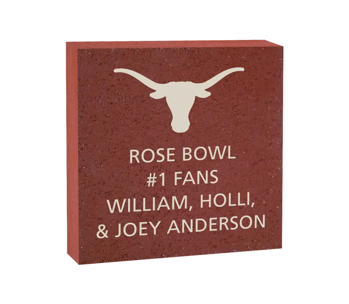 [ROSE 8X8 LOGO BRICK] 8x8 University of Texas at Austin Logo Brick (Paver)