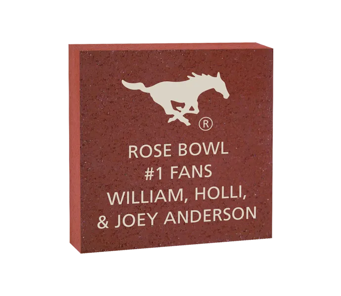 [ROSE 8X8 LOGO BRICK] 8x8 Southern Methodist University Logo Brick (Paver)
