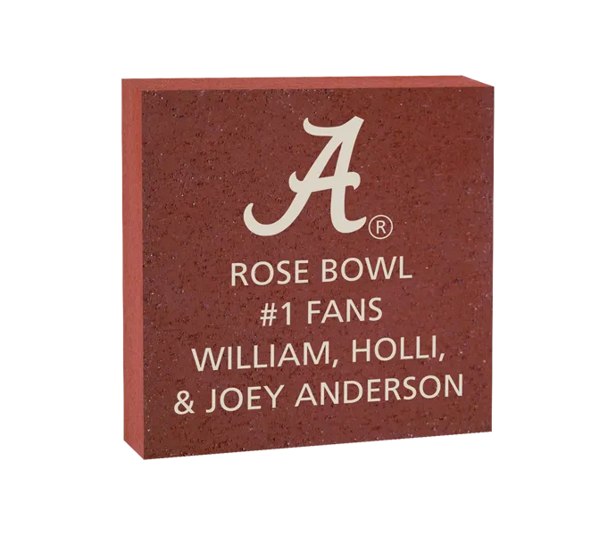 [ROSE 8X8 LOGO BRICK] 8x8 University of Alabama Logo Brick (Paver)