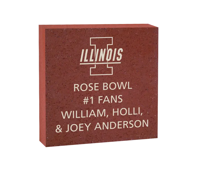[ROSE 8X8 LOGO BRICK] 8x8 University of Illinois Logo Brick (Paver)