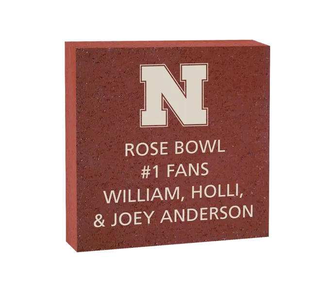 [ROSE 8X8 LOGO BRICK] 8x8 University of Nebraska Logo Brick (Paver)