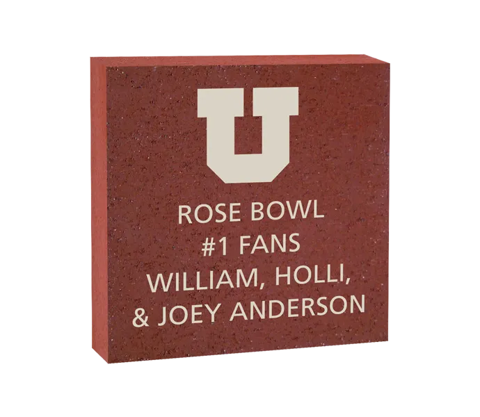 [ROSE 8X8 LOGO BRICK] 8x8 University of Utah Logo Brick (Paver)