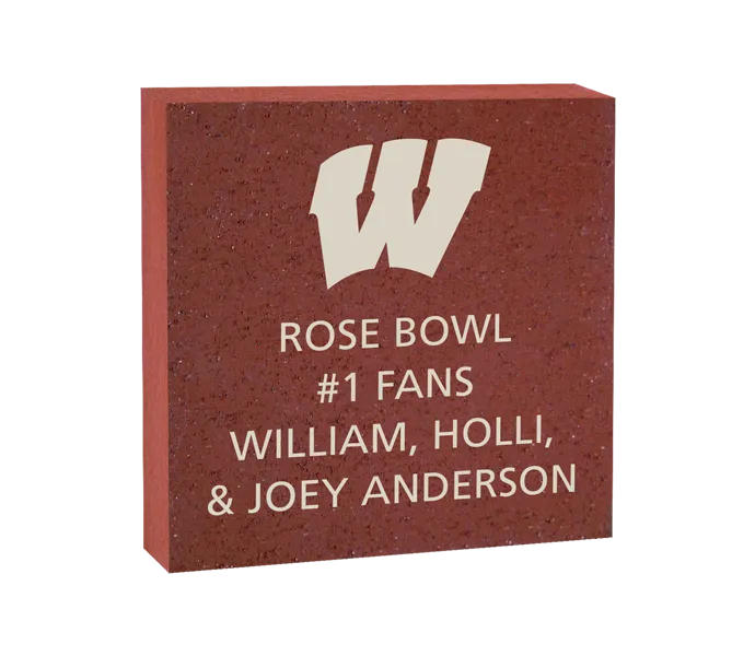 [ROSE 8X8 LOGO BRICK] 8x8 University of Wisconsin Logo Brick (Paver)