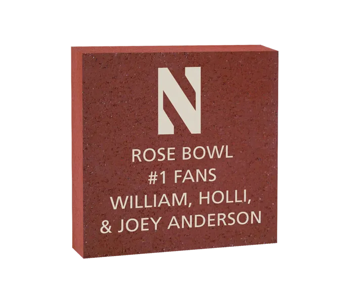 [ROSE 8X8 LOGO BRICK] 8x8 Northwestern University Logo Brick (Paver)