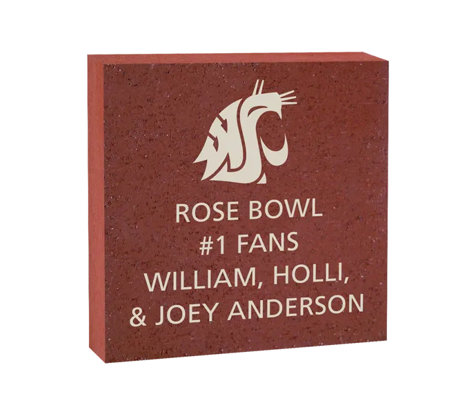[ROSE 8X8 LOGO BRICK] 8x8 Washington State University Logo Brick (Paver)
