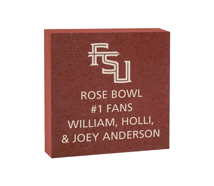 [ROSE 8X8 LOGO BRICK] 8x8 Florida State University Logo Brick (Paver)
