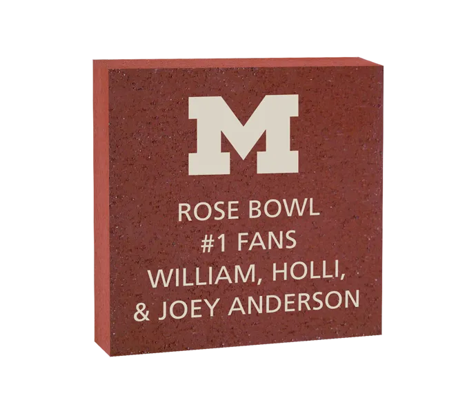 [ROSE 8X8 LOGO BRICK] 8x8 University of Michigan Logo Brick (Paver)